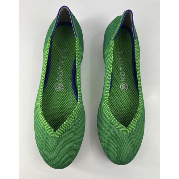 Rothy’s Shoes - Rothys The Flat Jellybean Kelly Green Knit Round Toe Slip On Shoes 8.5 *RARE EUC